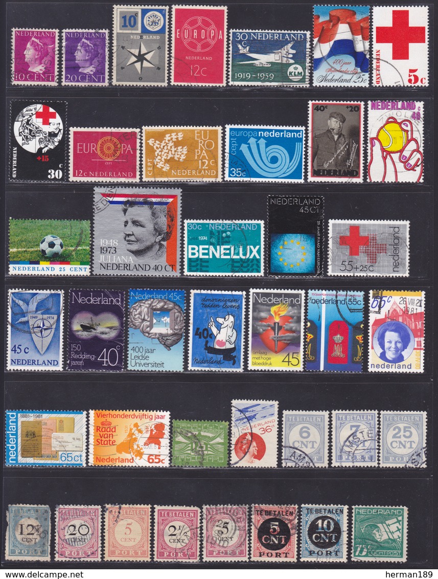 PAYS-BAS, NEDERLAND LOT TIMBRES °/Used, Oblitérés, Etats Divers, (Lot 1400) - Collections