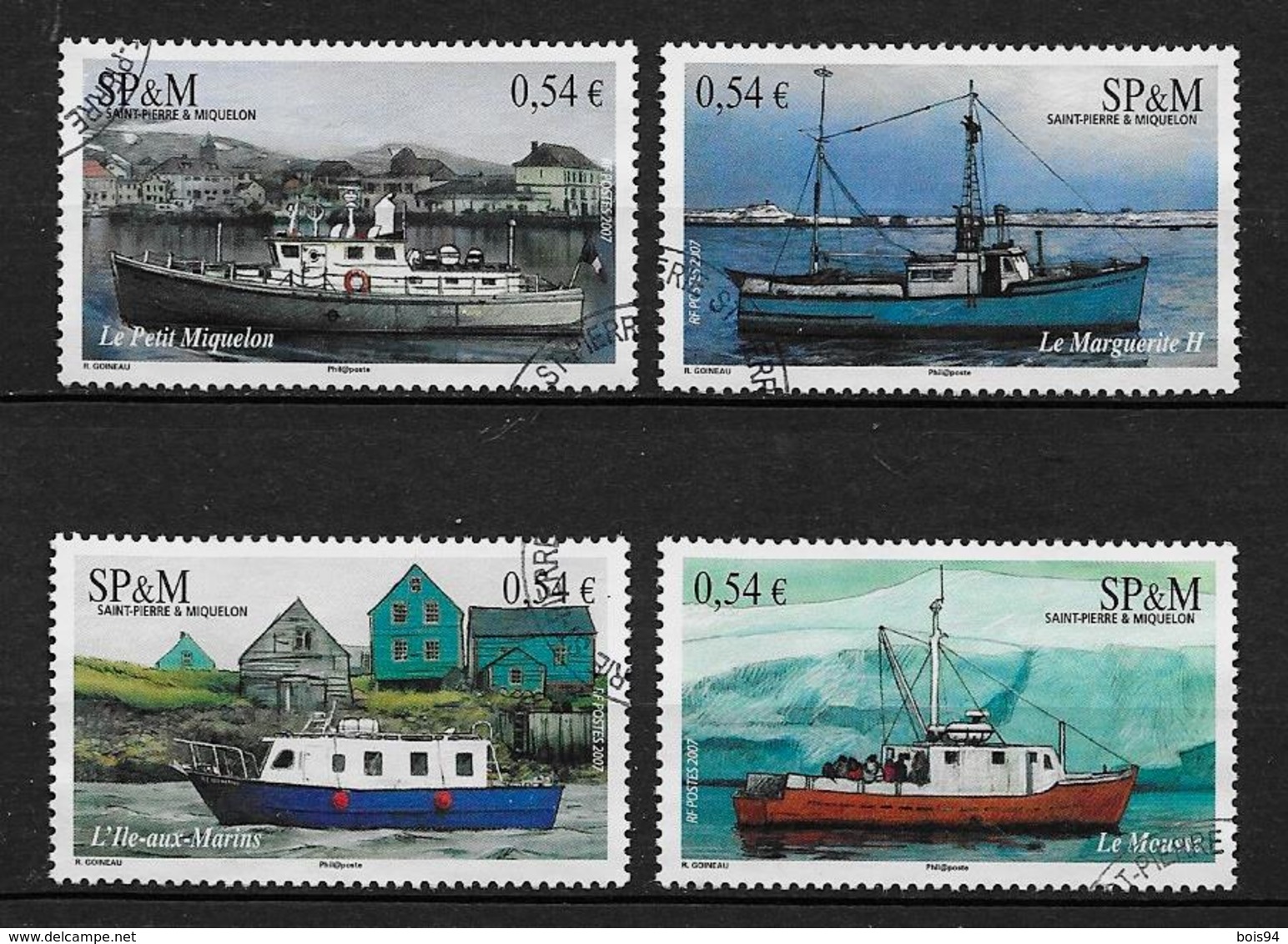 SAINT PIERRE ET MIQUELON 2007 . Série N°s 905 à 908 . Oblitérés  . - Used Stamps