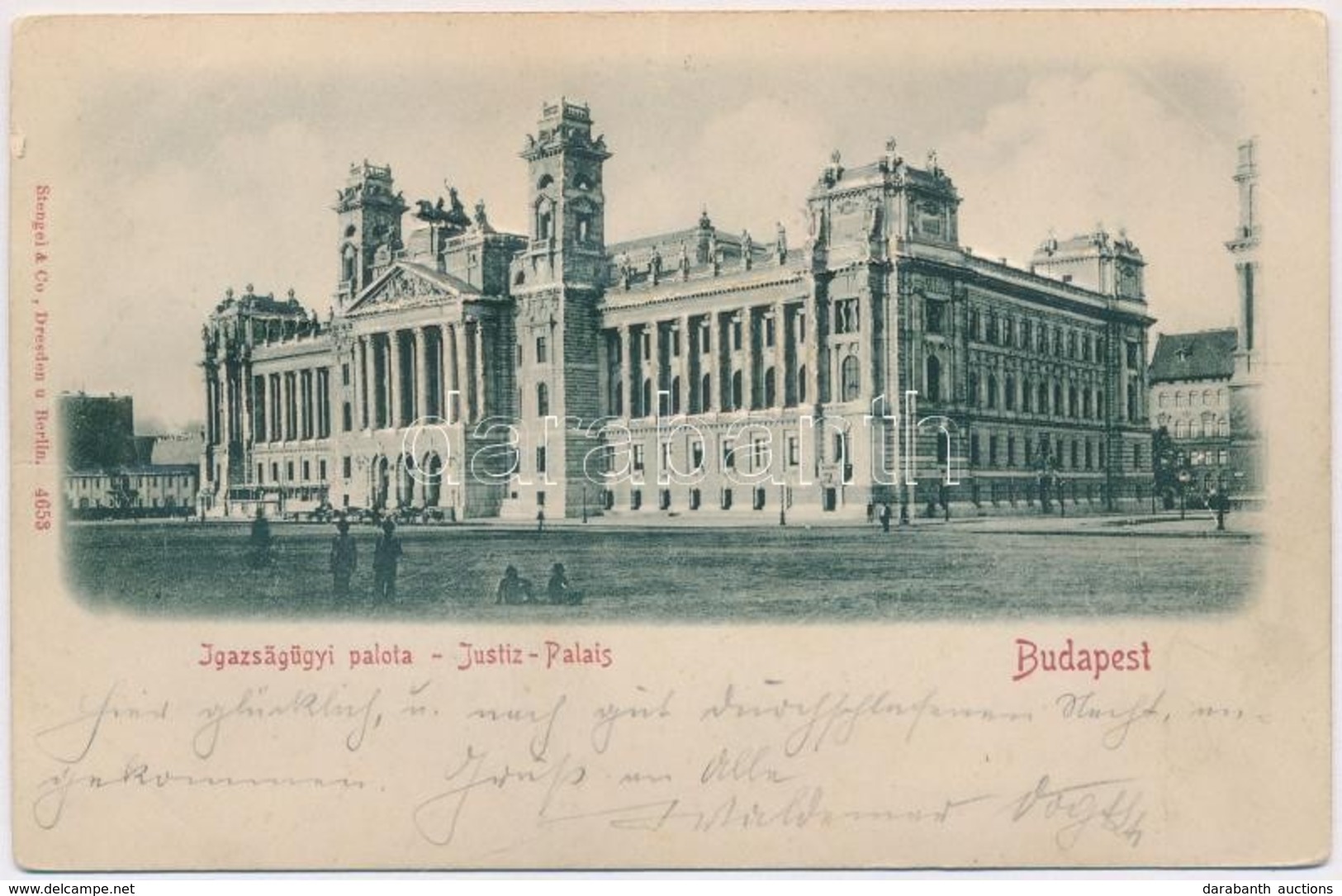 T2/T3 1899 (Vorläufer!) Budapest V. Igazságügyi Palota. Stengel & Co. Emb. - Ohne Zuordnung