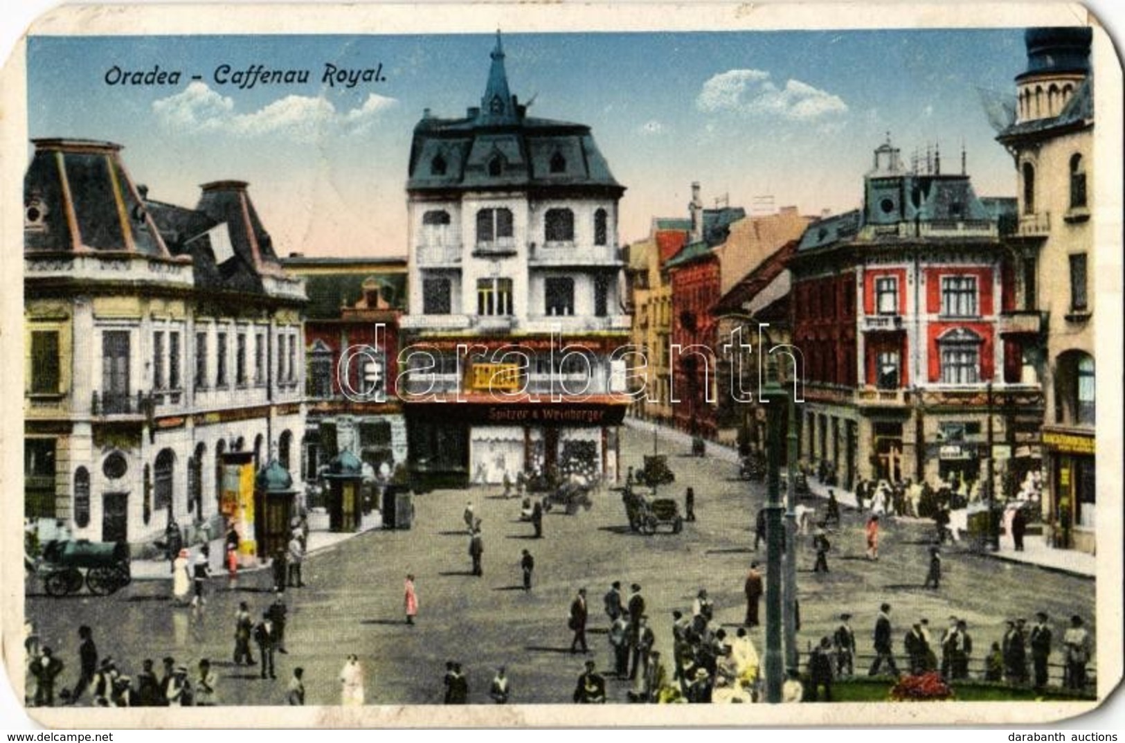 T4 1927 Nagyvárad, Oradea; Caffenau Royal / Royal Kávéház, Fonciere Általános Biztosító Társaság Fiókja, Spitzer és Wein - Ohne Zuordnung