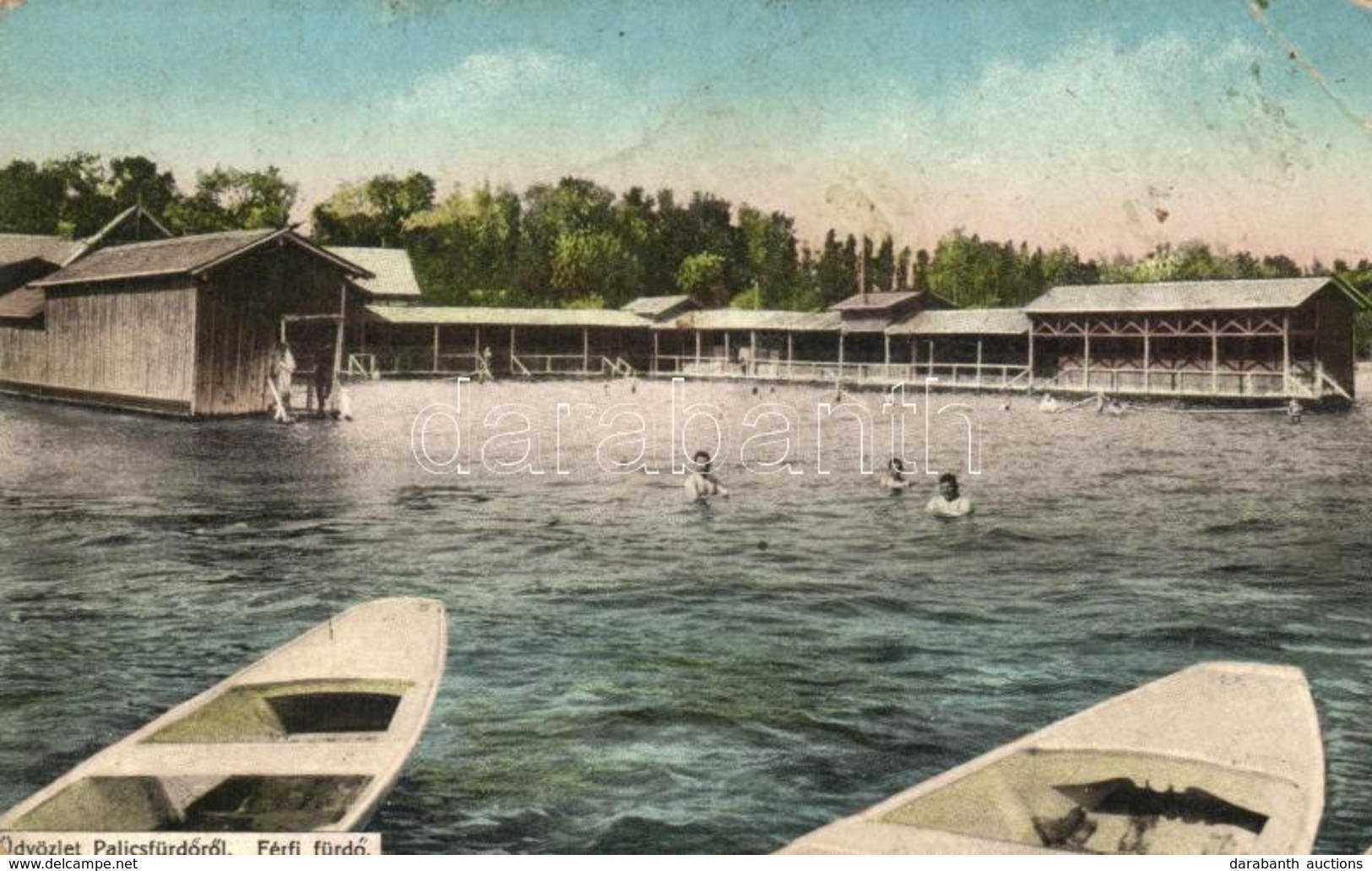 T2/T3 Palicsfürdő, Férfi Fürdő, Csónakok / Man Spa, Boats (EK) - Ohne Zuordnung