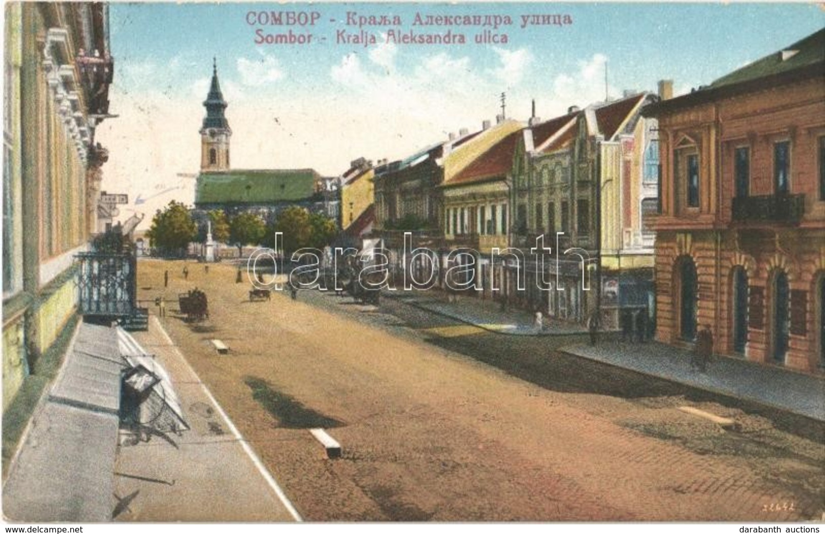 T2 Zombor, Sombor; Utca / Kralja Aleksandra Ulica / Street + "1941 Zombor Visszatért" So. Stpl - Ohne Zuordnung