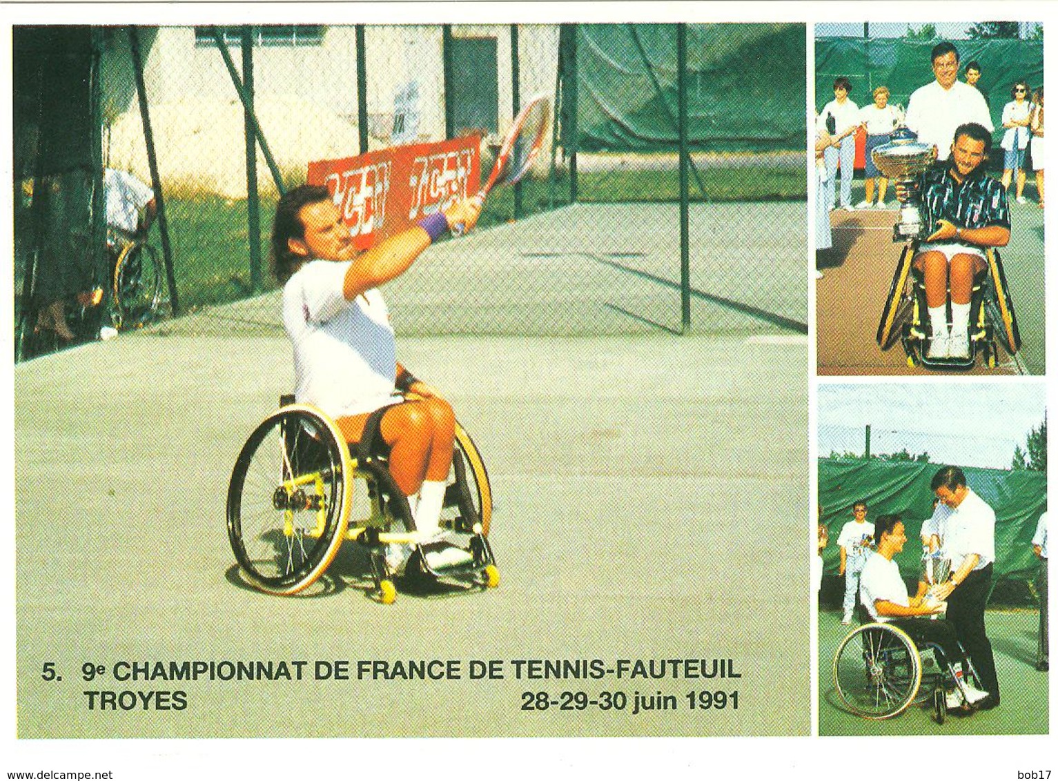 9è Championnat De France - Tennis - Fauteuil - 1991 - Belle CPM - Troyes