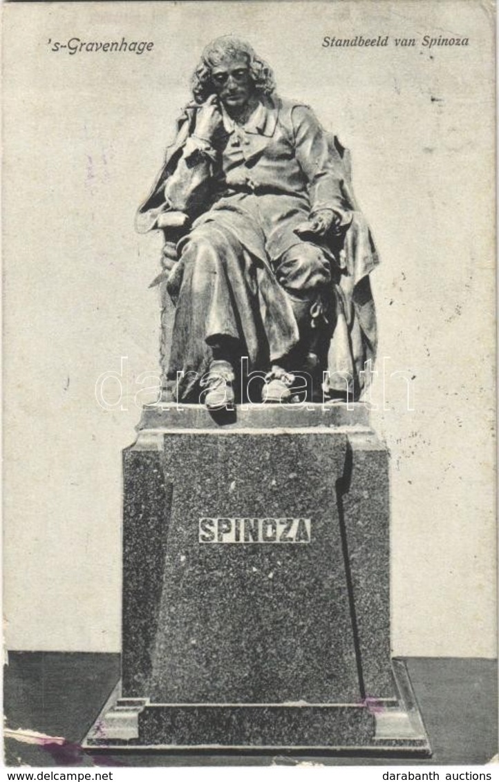 T2/T3 1913 The Hague, Den Haag, 's-Gravenhage; Standbeeld Van Spinoza / Monument (EK) - Ohne Zuordnung