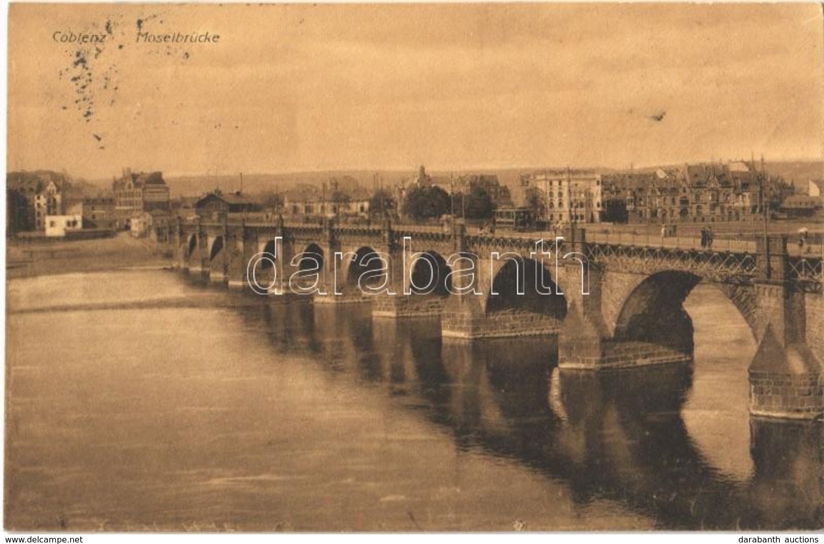 T1/T2 1910 Koblenz, Coblenz; Moselbrücke / Bridge - Ohne Zuordnung