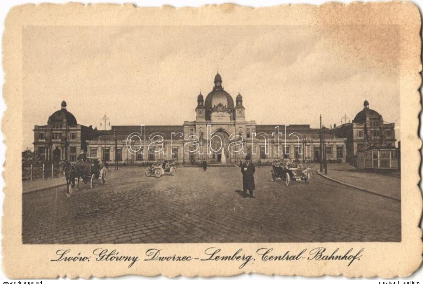 ** T2 Lviv, Lwów, Lemberg; Glówny Dworzec / Central Bahnhof / Railway Station, Automobiles - Ohne Zuordnung