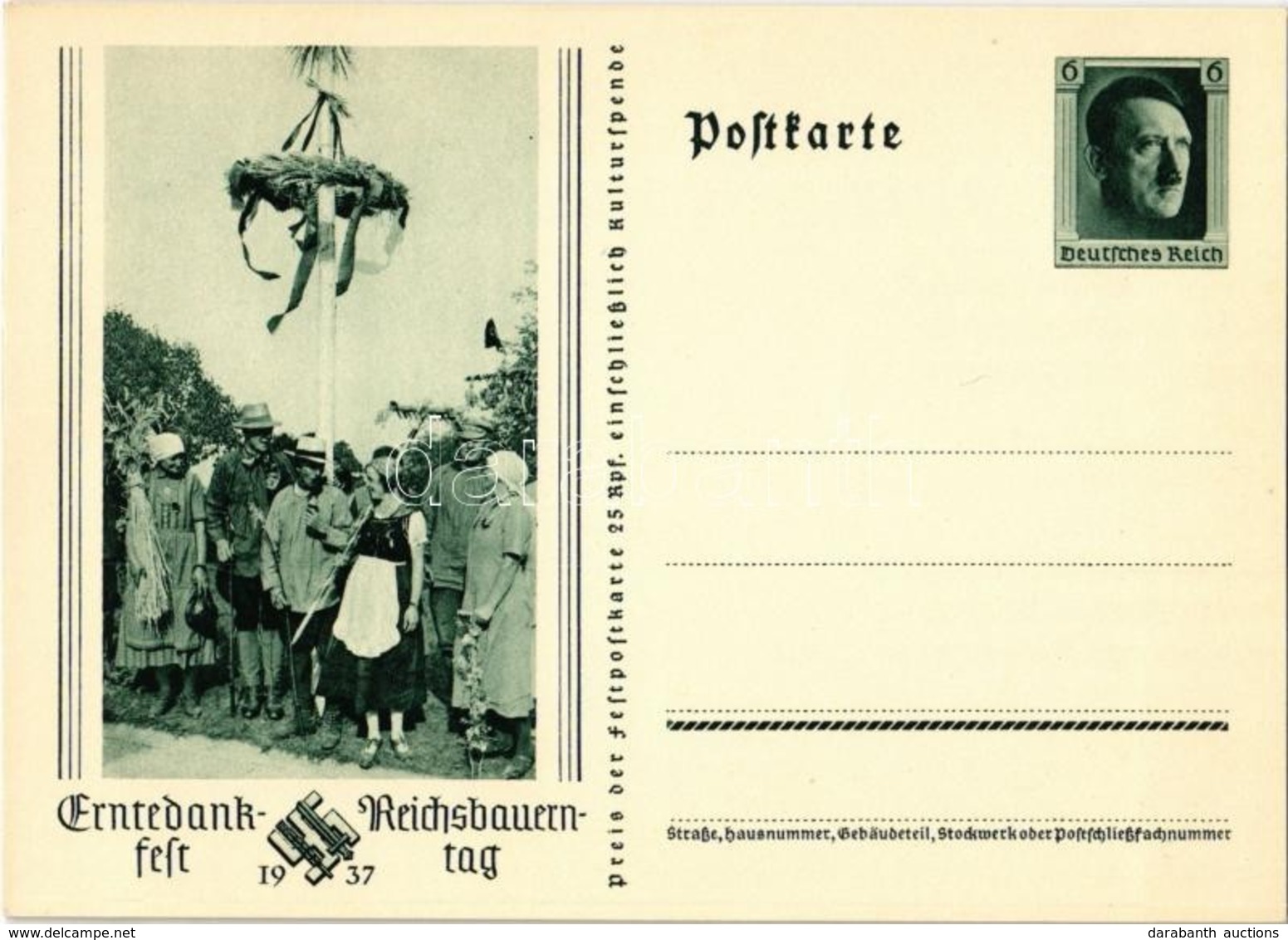 ** T1 1937 Erntedankfest, Reichsbauerntag / NSDAP German Nazi Party Working Class Propaganda, Swastika. 6 Ga. - Ohne Zuordnung