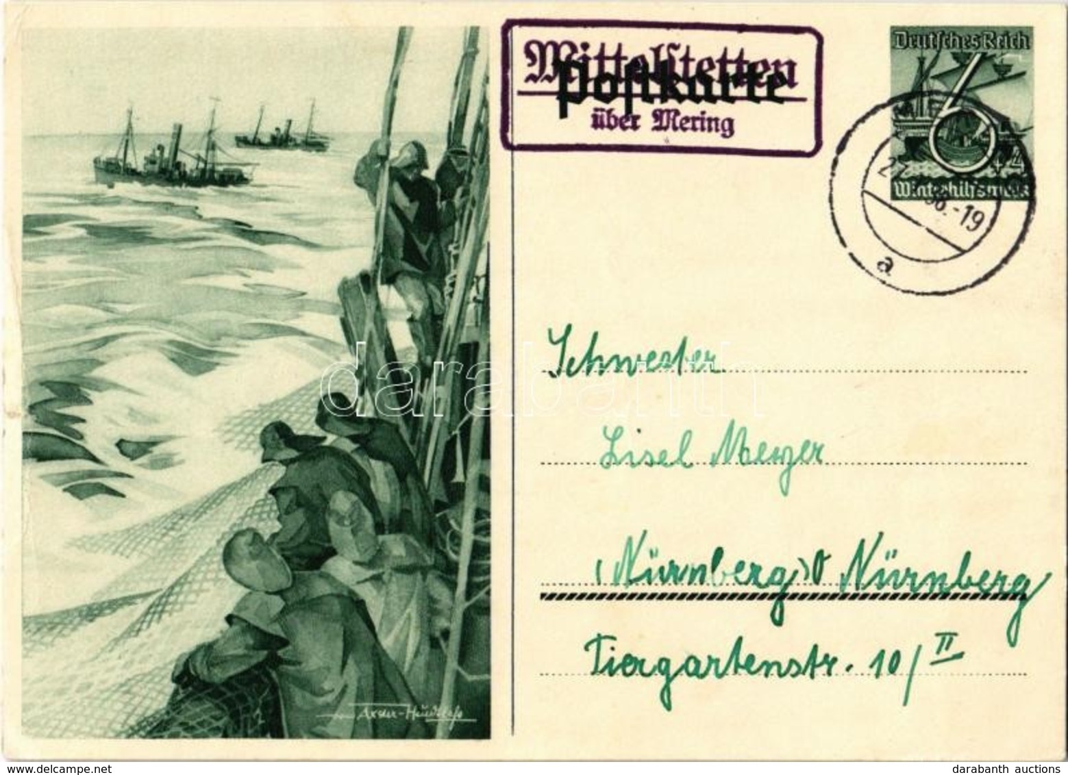 T2/T3 1938 NSDAP German Nazi Party Propaganda Postcard; 6+4 Ga. S: Axster-Heudtlass (EK) - Ohne Zuordnung