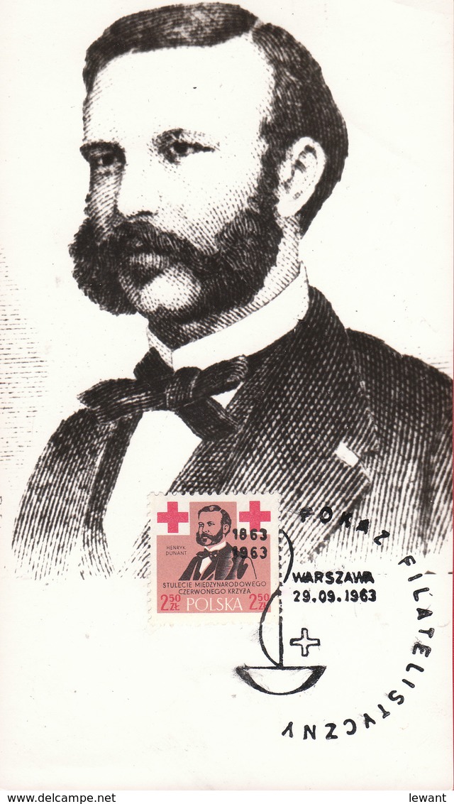 00 Maximum Card 1963 - Henry Dunant - Promoter And Co-founder Of The Red Cross - Maximumkaarten