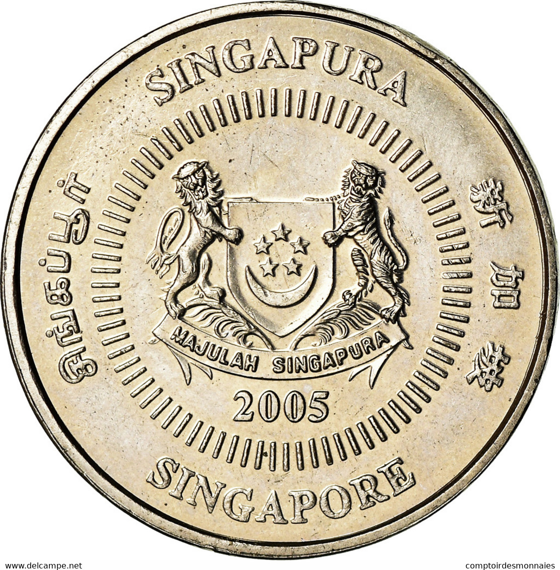 Monnaie, Singapour, 50 Cents, 2005, Singapore Mint, SUP+, Copper-nickel, KM:102 - Singapour