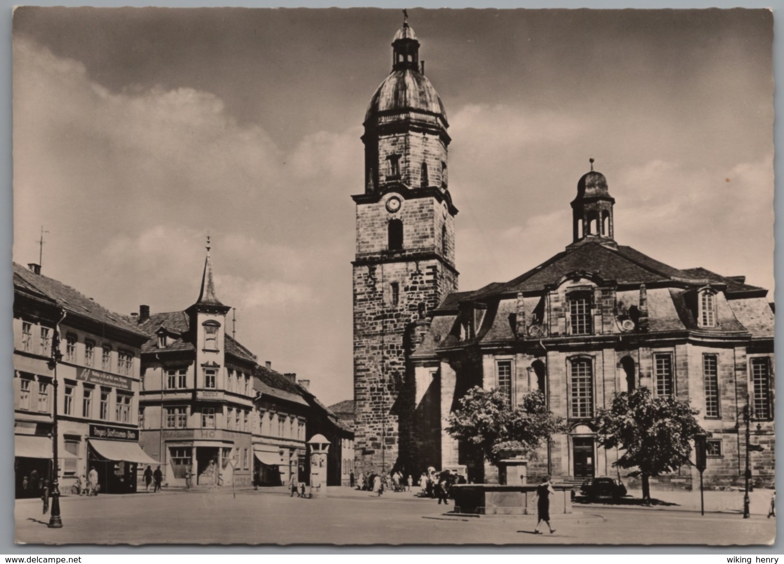 Waltershausen - S/w Markt Mit Stadtkirche - Waltershausen