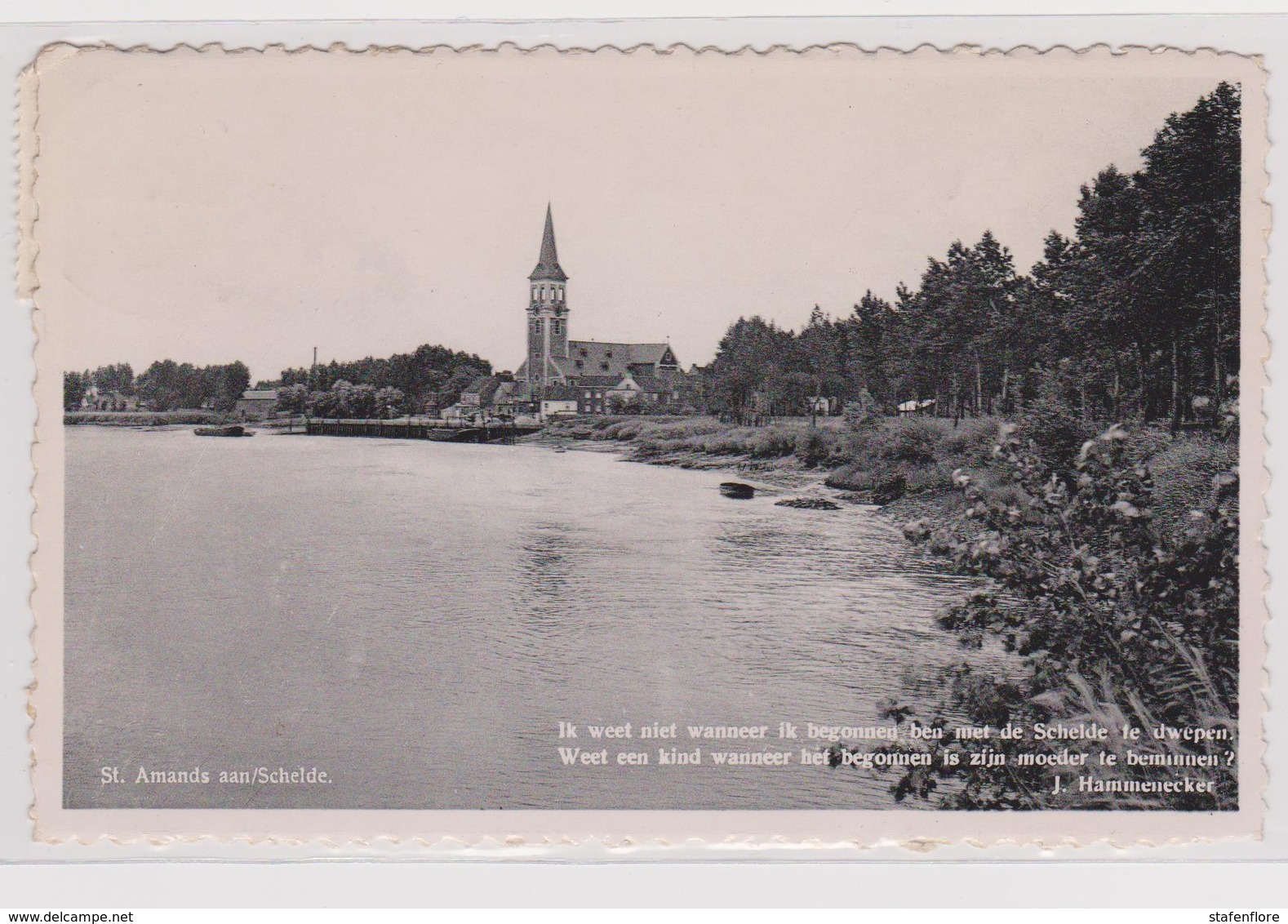 St Amands Aan De Schelde  Zicht Op Dorp Omstreeks 1946 - Sint-Amands