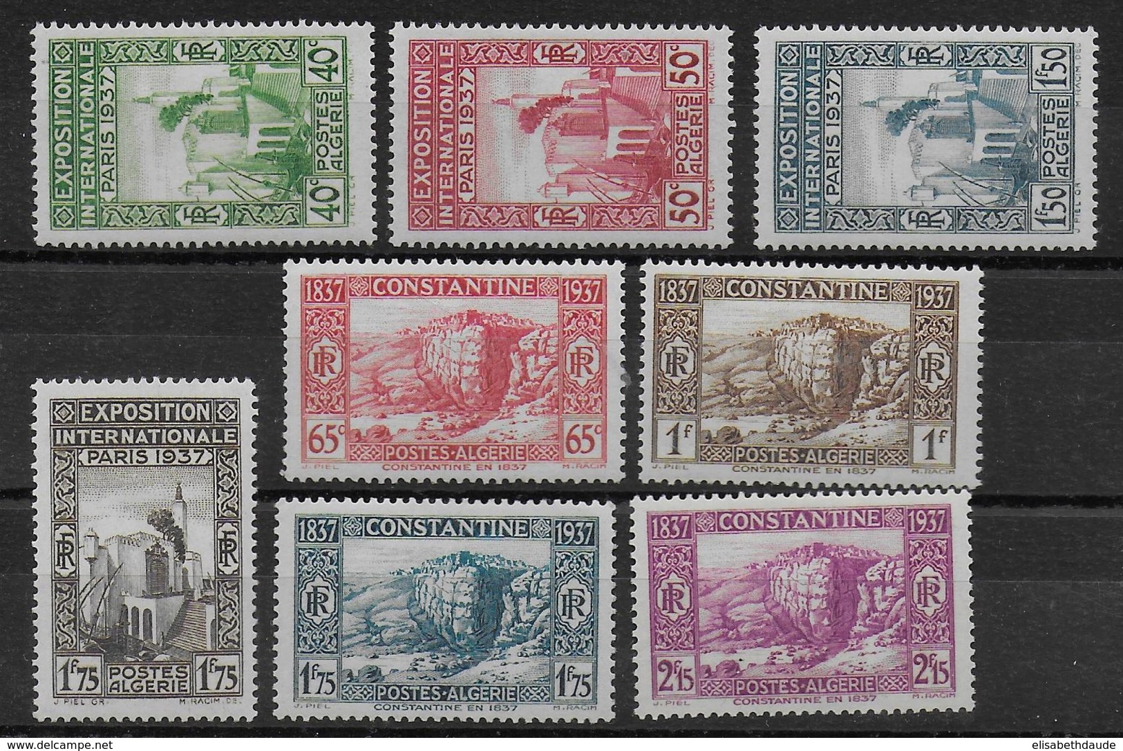 ALGERIE - ANNEE 1937 COMPLETE * - COTE = 26 EUR. - - Annate Complete