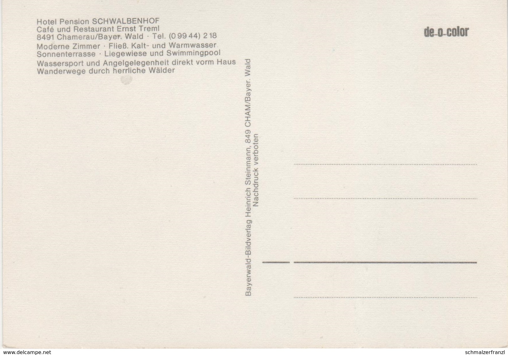 AK Chamerau Hotel Pension Cafe Restaurant Schwalbenhof Treml A Miltach Blaibach Zandt Cham Bad Kötzting Bayerischer Wald - Cham