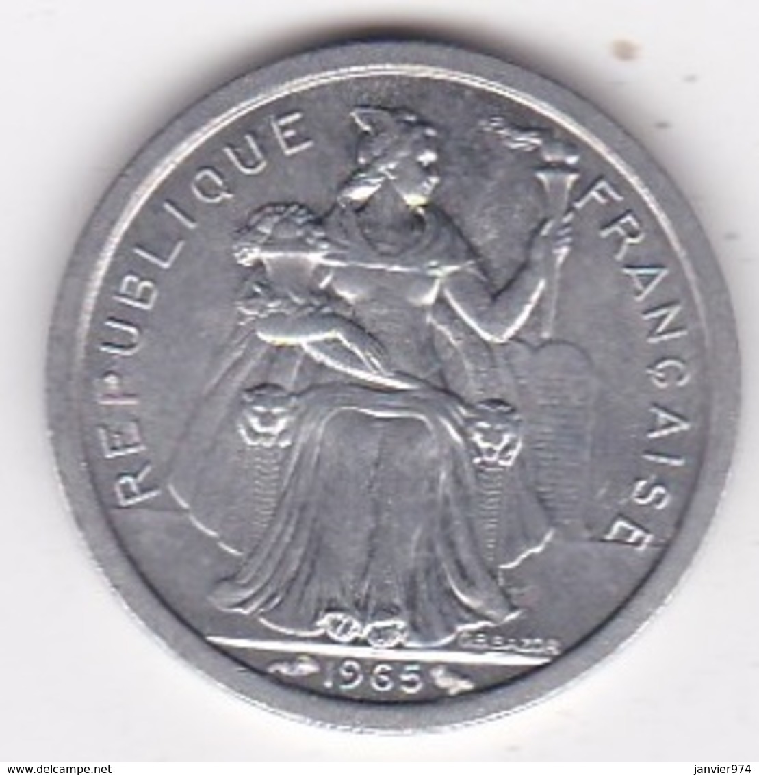 Polynésie Francaise . 1 Franc 1965, En Aluminium - Französisch-Polynesien