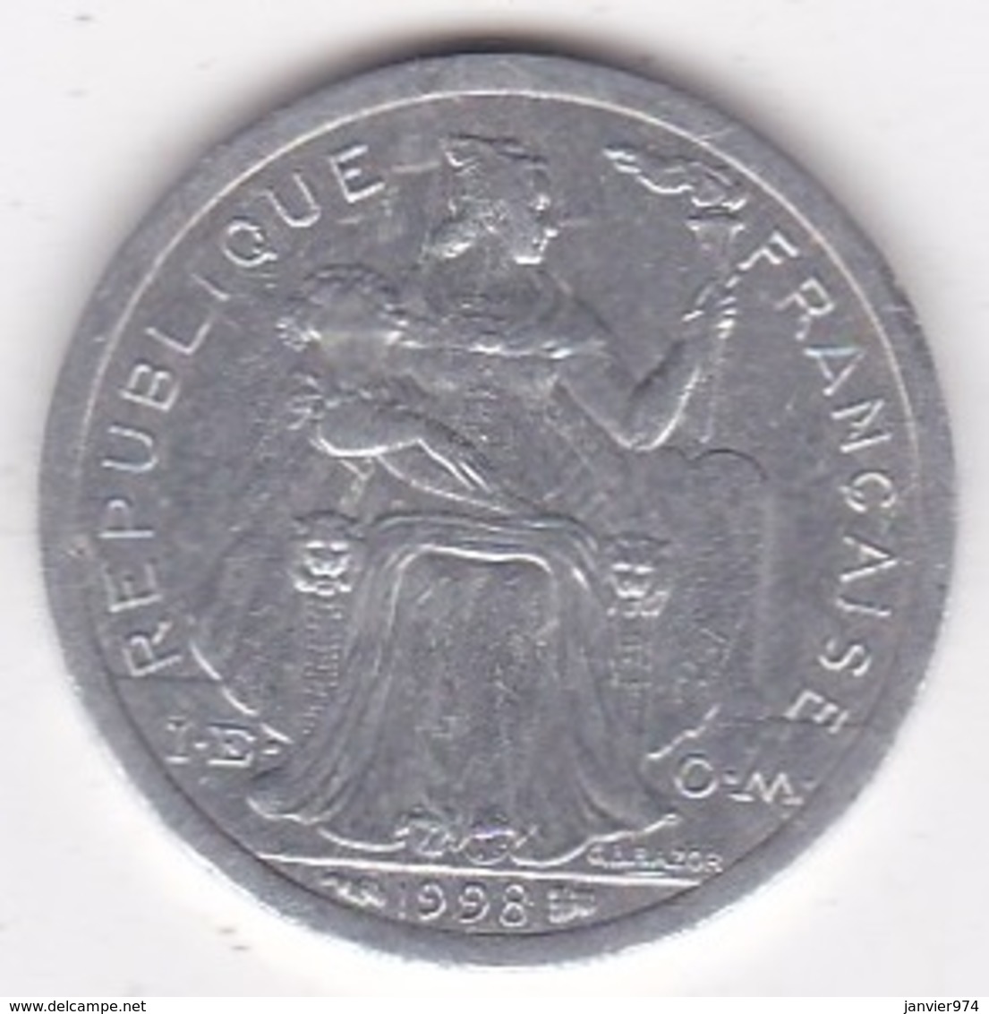 Polynésie Francaise . 1 Franc 1998, En Aluminium - Polinesia Francesa