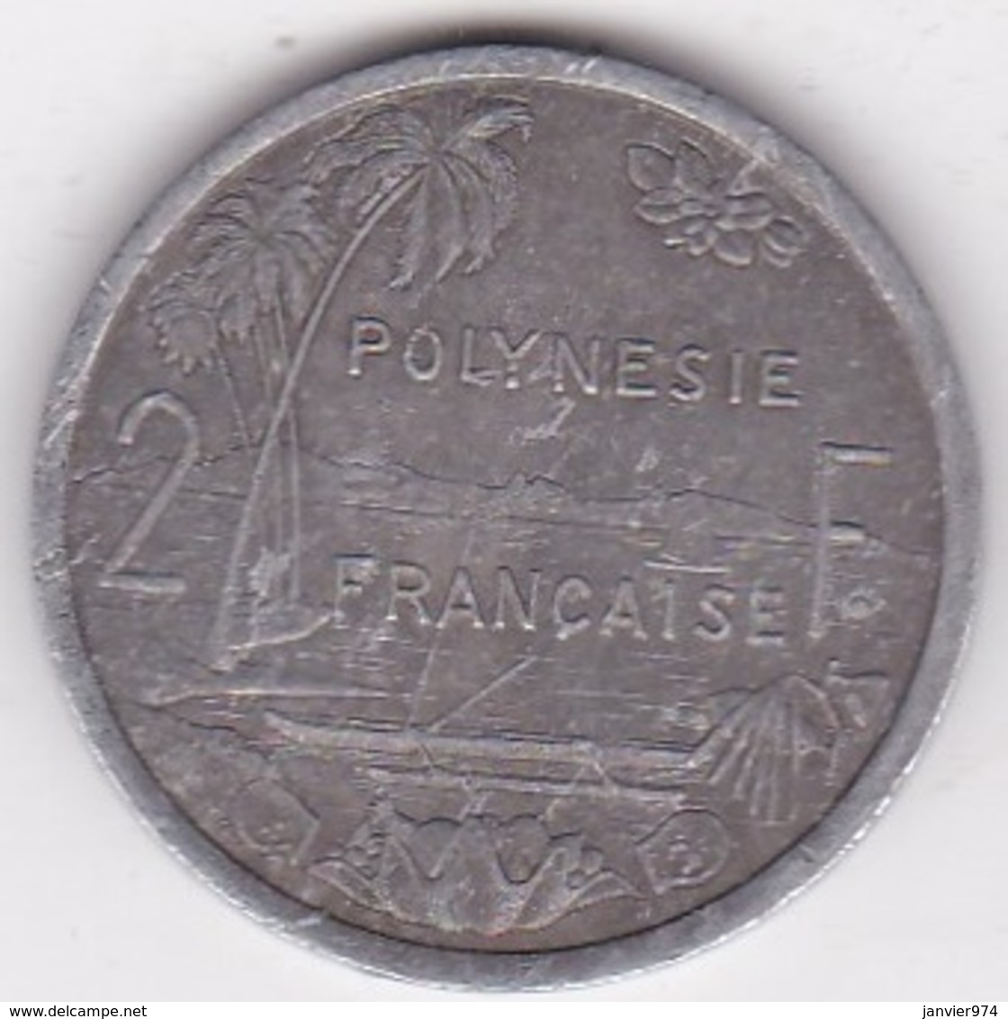 Polynésie Francaise . 2 Francs 1985, En Aluminium - French Polynesia