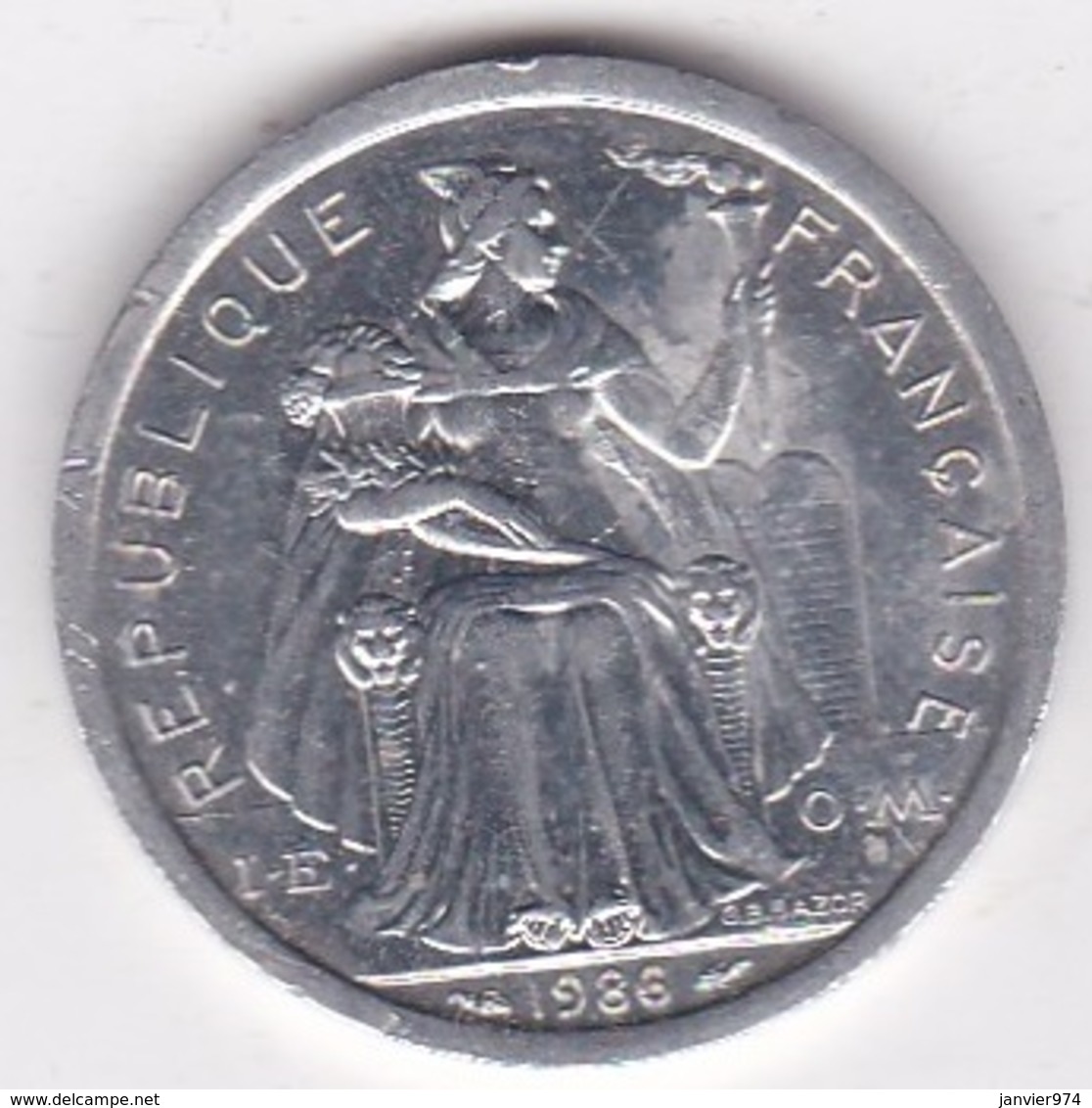 Polynésie Francaise . 2 Francs 1986, En Aluminium - Frans-Polynesië