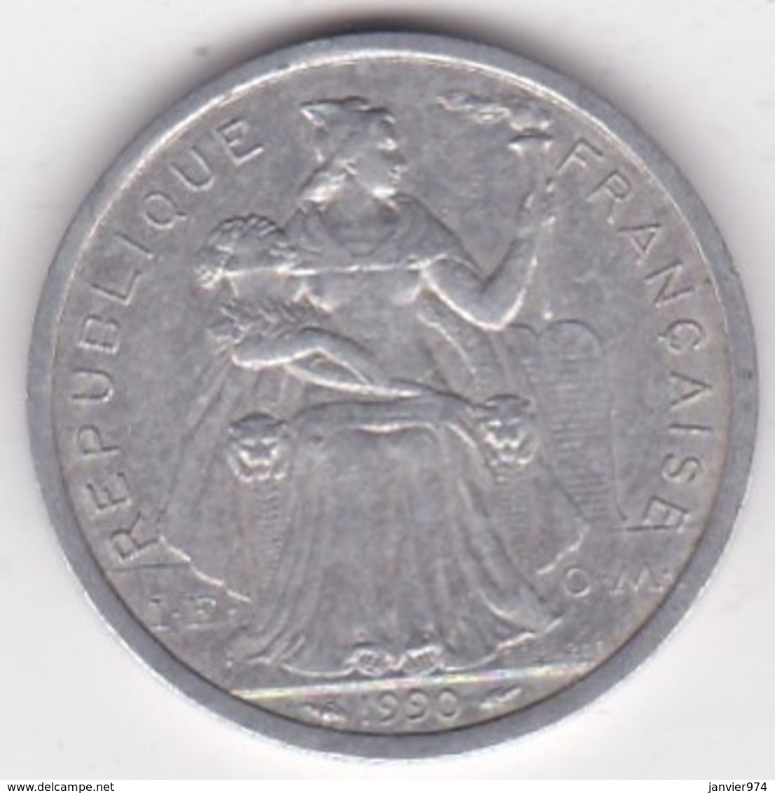 Polynésie Francaise . 2 Francs 1990, En Aluminium - Frans-Polynesië