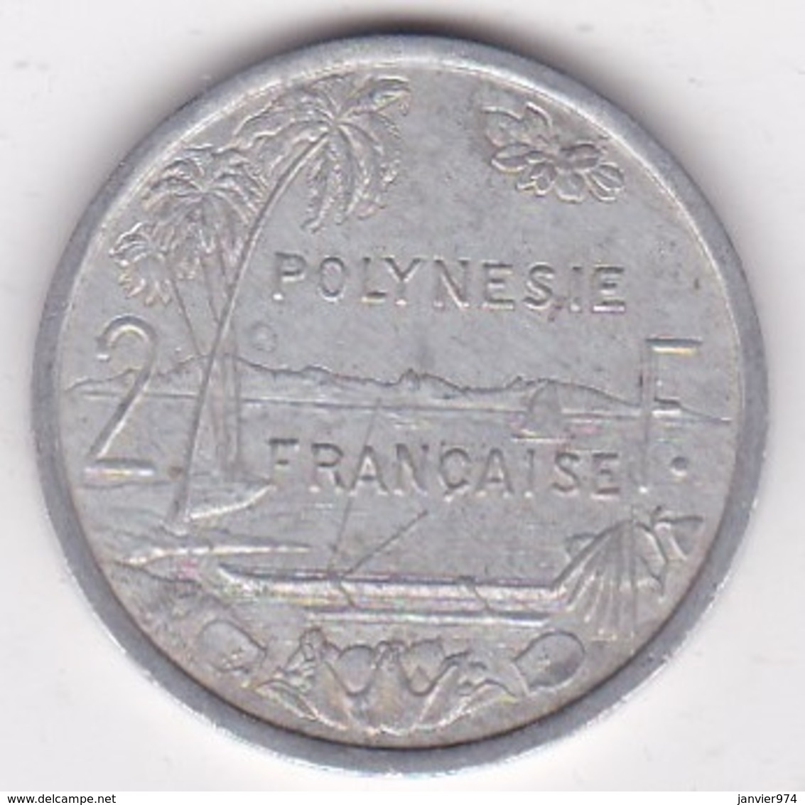 Polynésie Francaise . 2 Francs 1990, En Aluminium - Frans-Polynesië