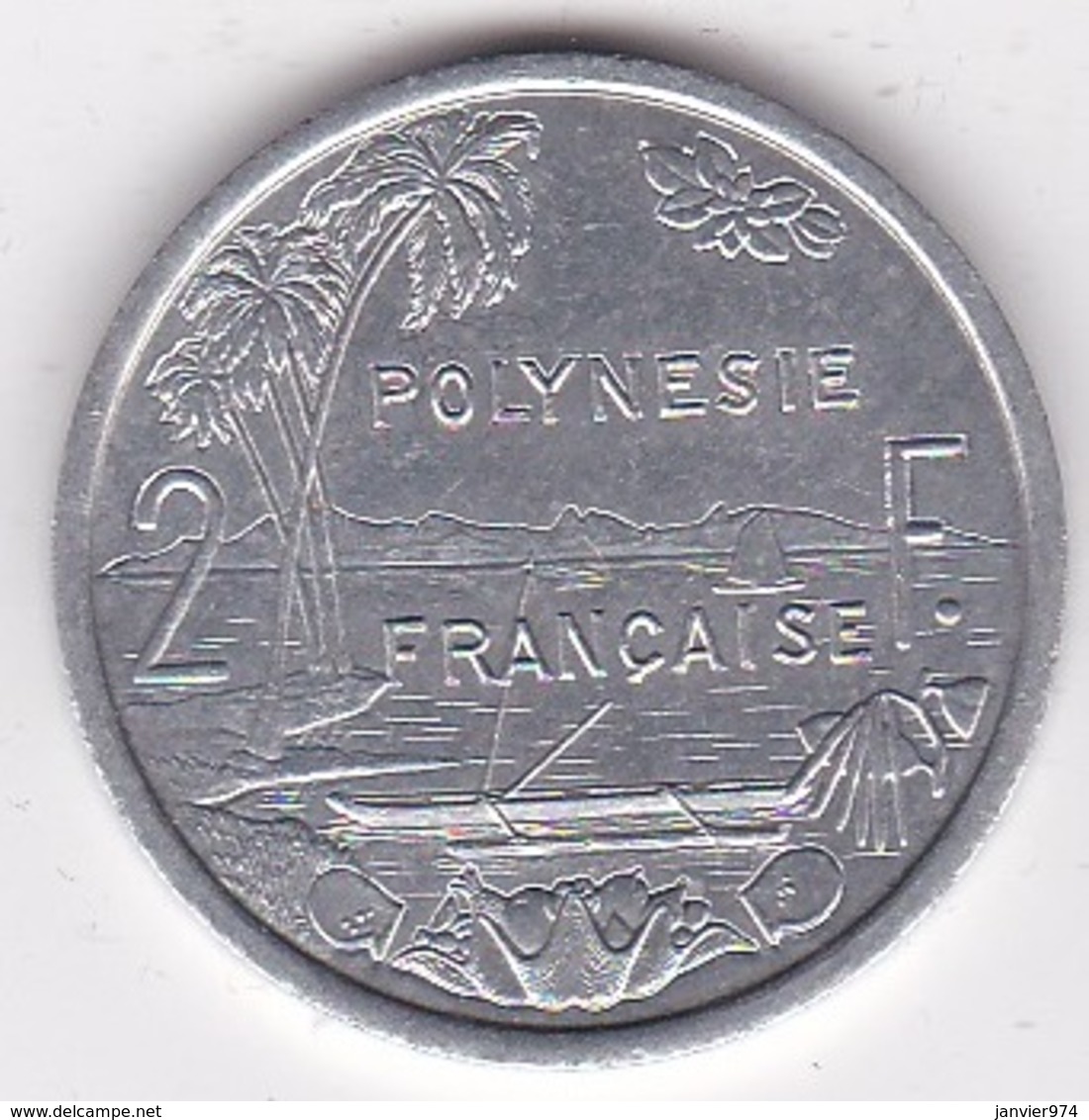 Polynésie Francaise . 2 Francs 1996, En Aluminium - Polinesia Francesa