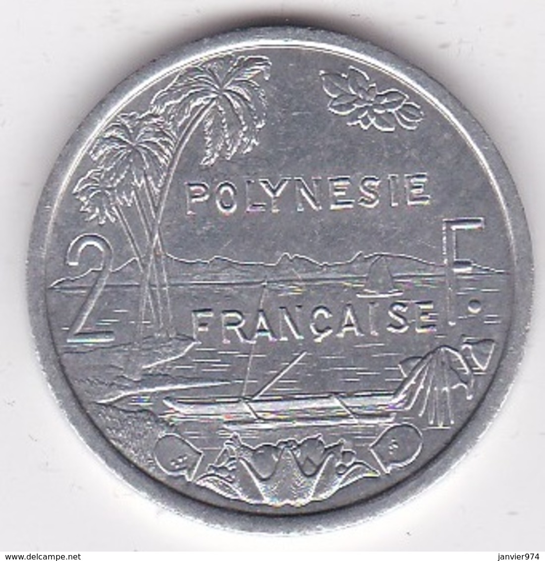 Polynésie Francaise . 2 Francs 1996, En Aluminium - Polynésie Française