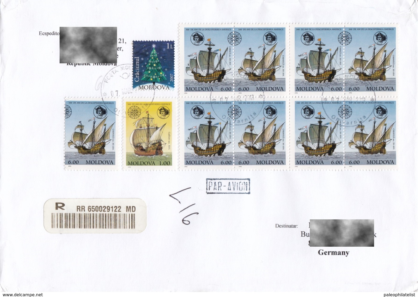 Moldova, Ships, Nice Used Registered Letter - Ships