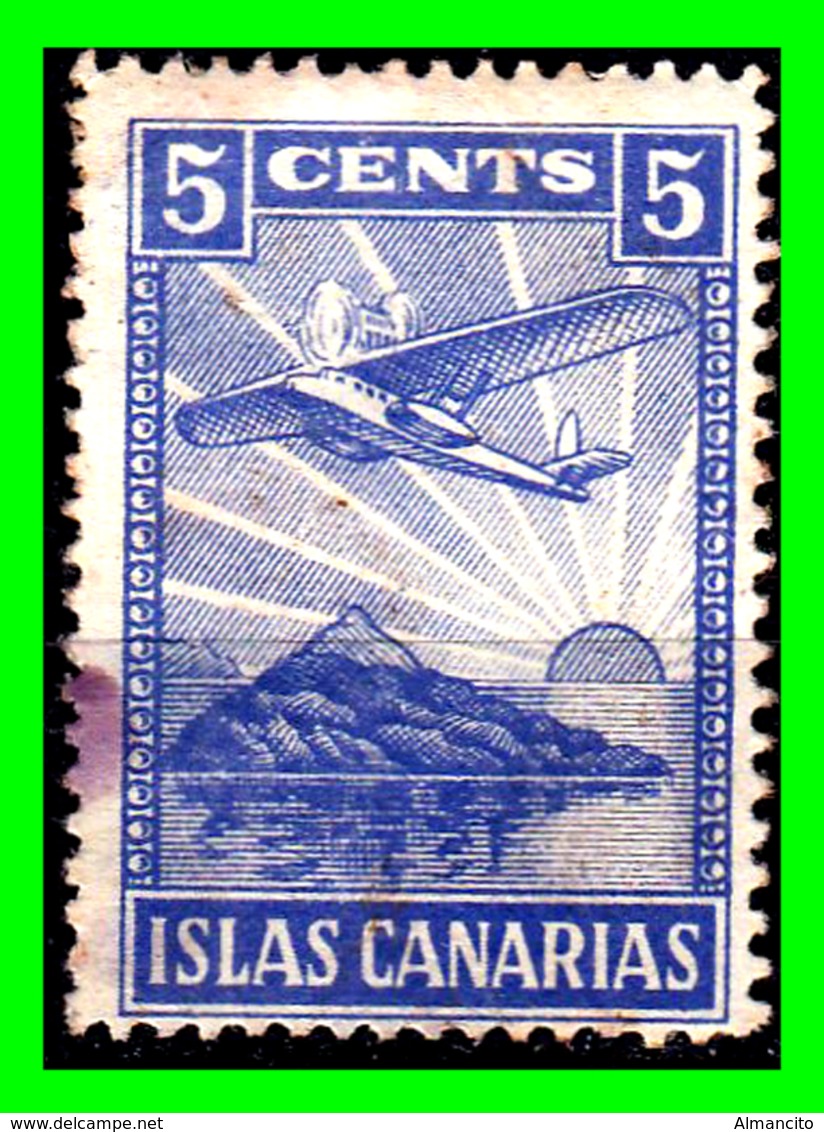 ESPAÑA  SELLO DE 5 Ctm. ((  ISLA CANARIAS  )) GUERRA CIVIL AZUL - Oorlogstaks