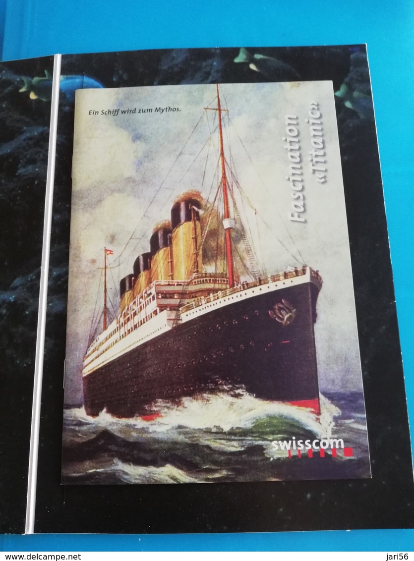 ZWITSERLAND/SUISSE 3  CARDS TITANIC LIMITED EDITION,  CHIPCARDS IN COLLECTORS MAP MINT     ** 1284**