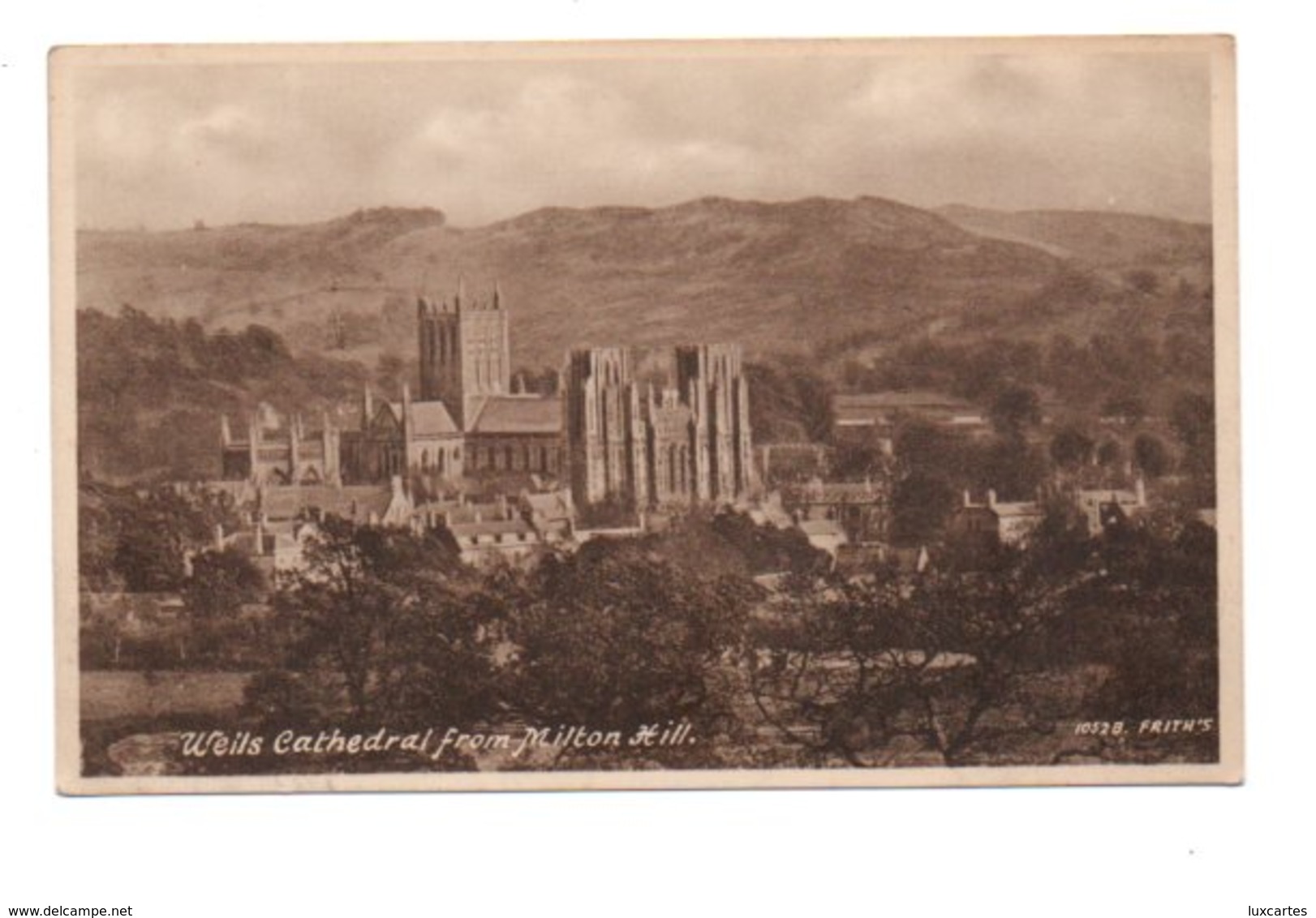 WELLS CATHEDRAL FROM MILTON HILL. - Wells