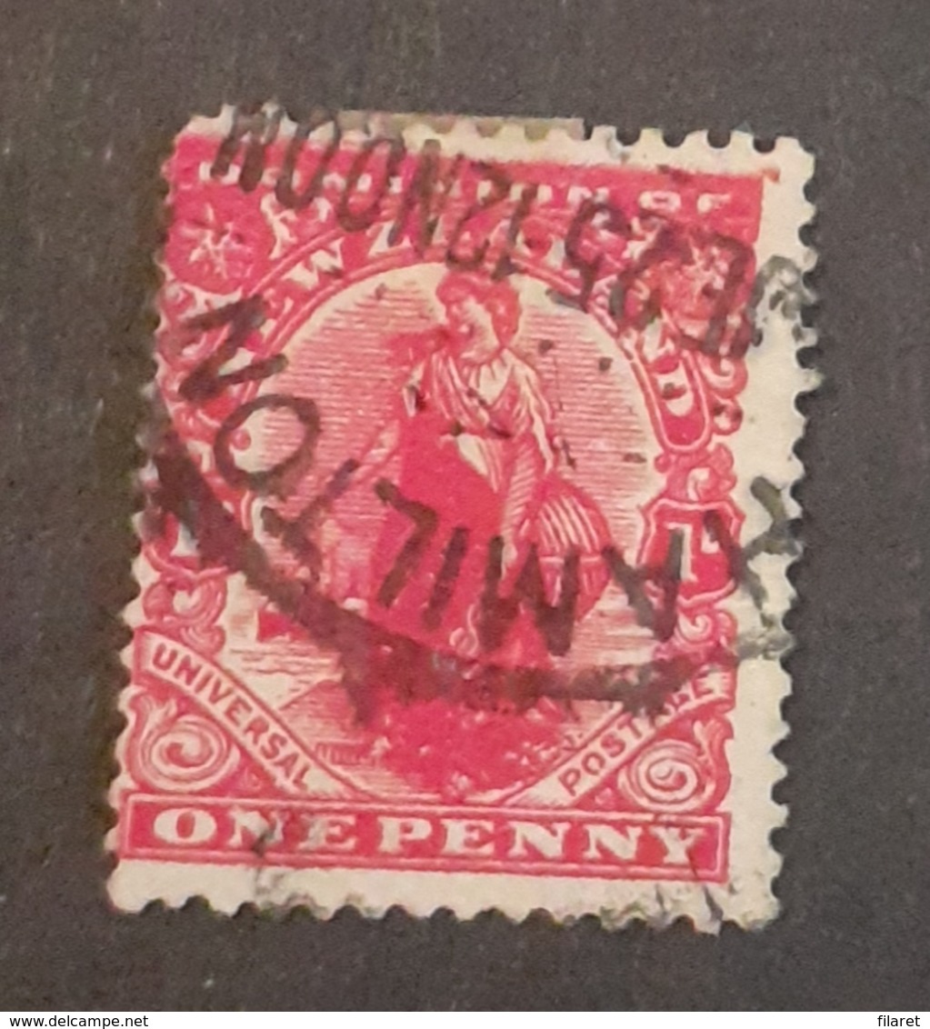 NEW ZEELAND,ONE PENNY,HAMILTON POSTAGE - Used Stamps