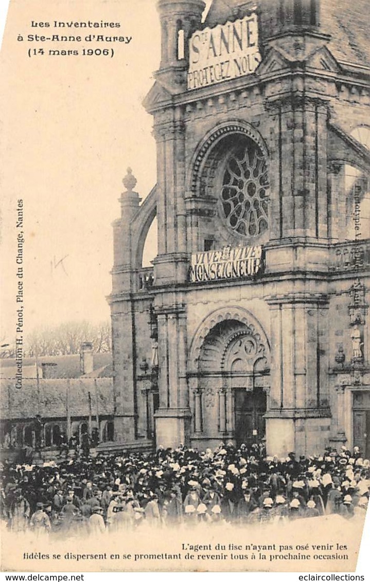 Sainte Anne D'Auray        56        Les Inventaires De 1906. L'agent Du Fisc      1   (Voir Scan) - Sainte Anne D'Auray