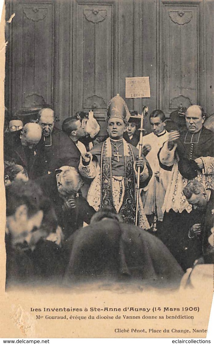 Sainte Anne D'Auray        56        Les Inventaires De 1906.  Mgr Gouraud    (Voir Scan) - Sainte Anne D'Auray