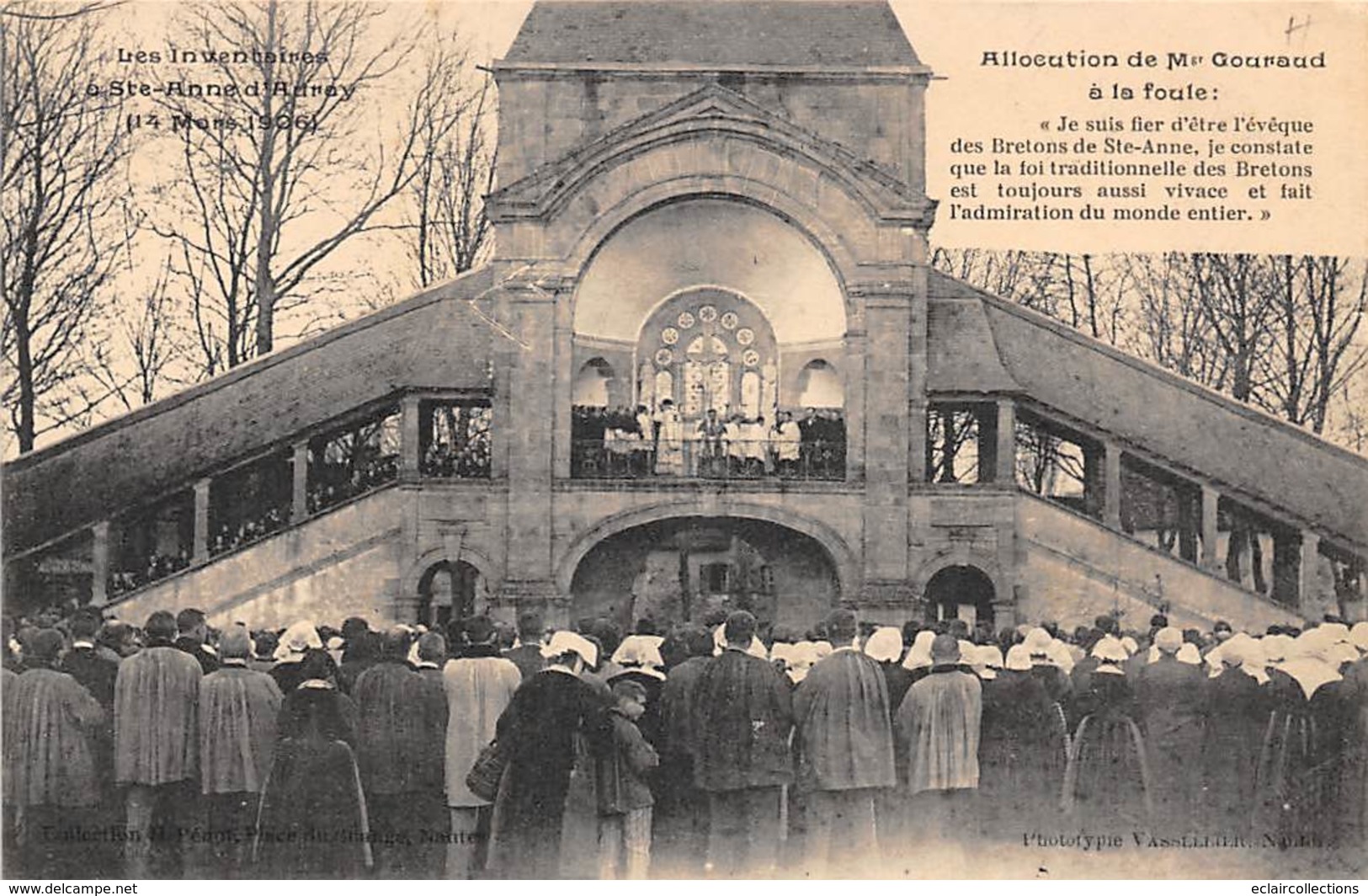 Sainte Anne D'Auray        56     Les Inventaire  1906.  Allocution De Mgr Gouraud   (Voir Scan) - Sainte Anne D'Auray