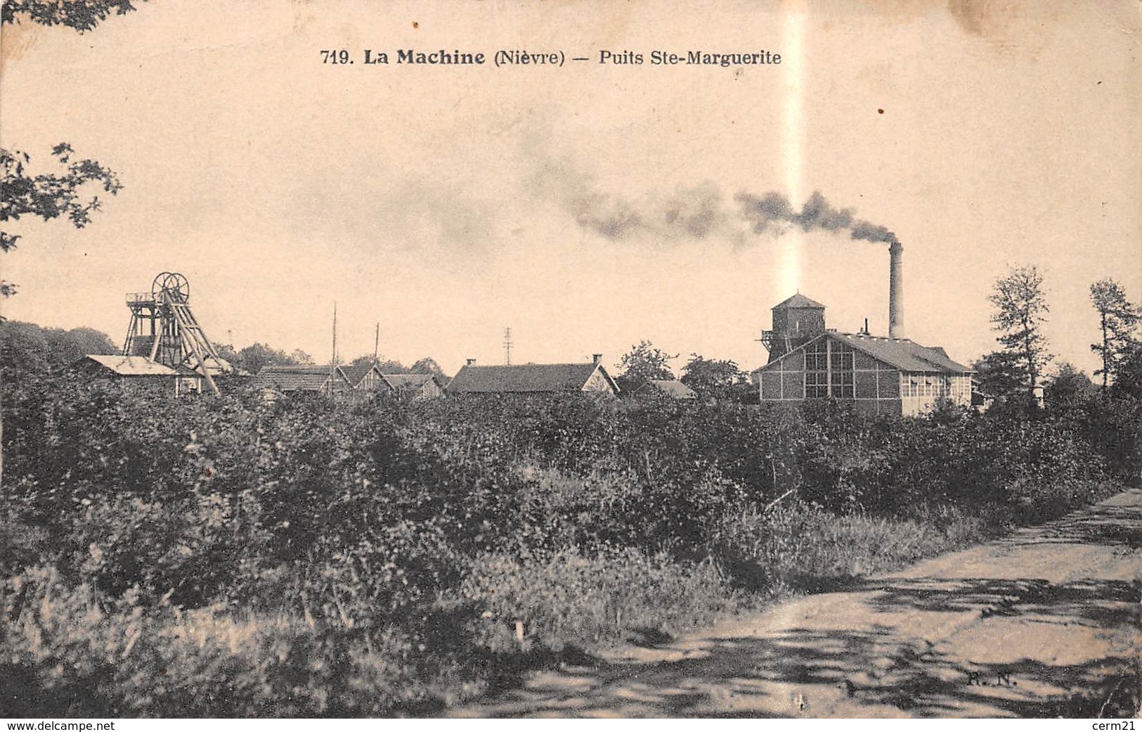 58 - La Machine - Puits Sainte-Marguerite - Cheminée à Pleine Vapeur - La Machine