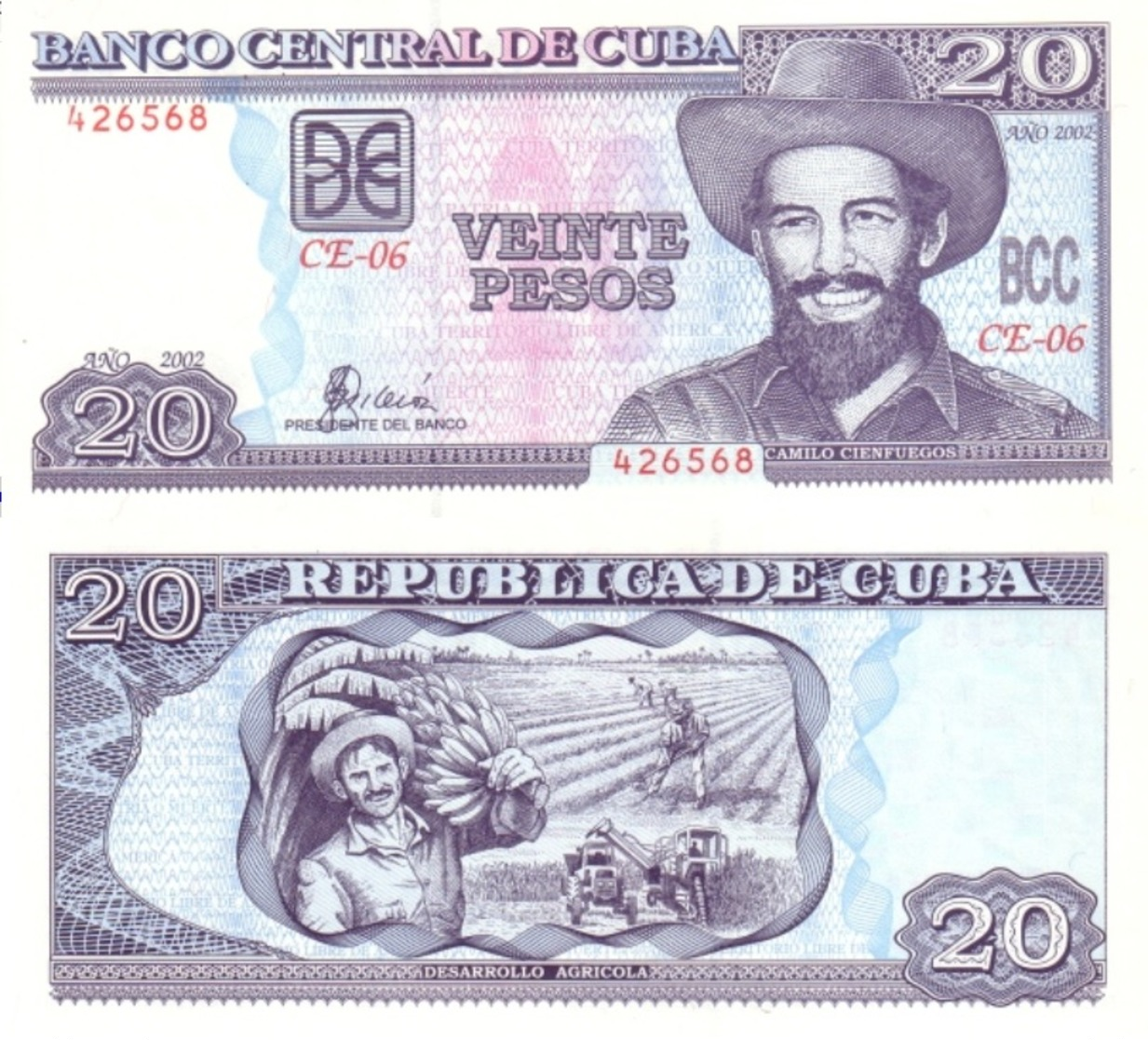 CUBA 20 Pesos P 118 D 2002 UNC - Cuba