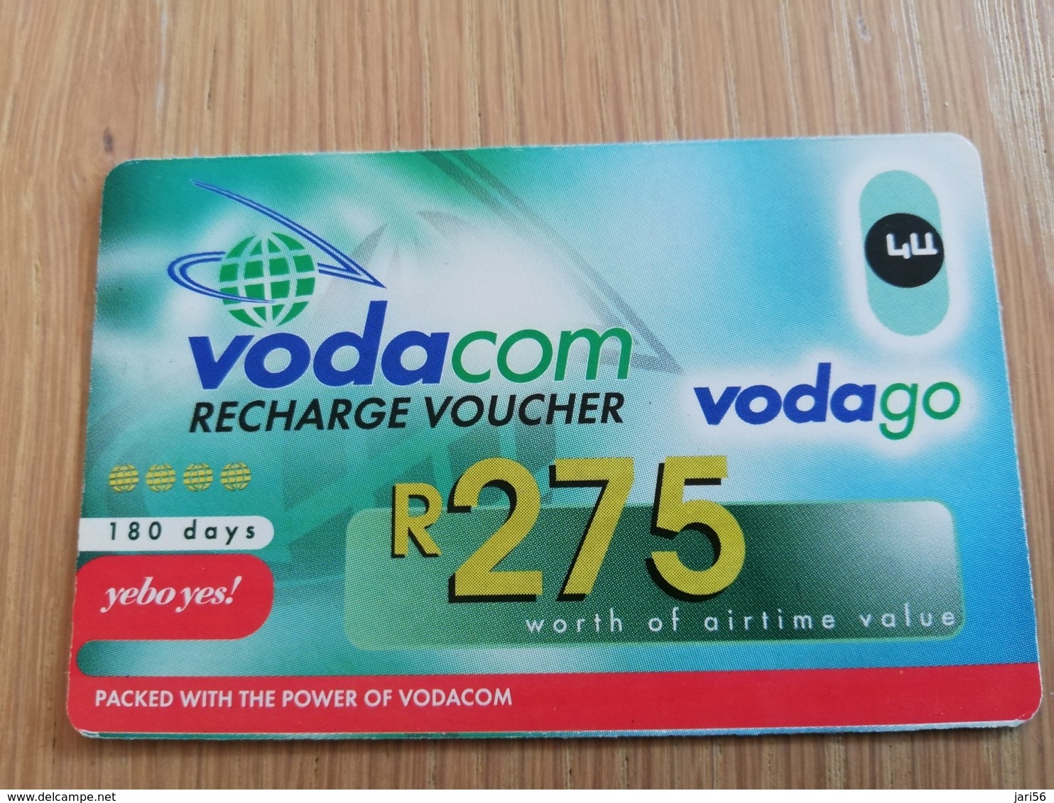 SOUTH AFRIKA  275 R   RECHARGE VOUCHER      1CARD Used **1324** - Sudafrica