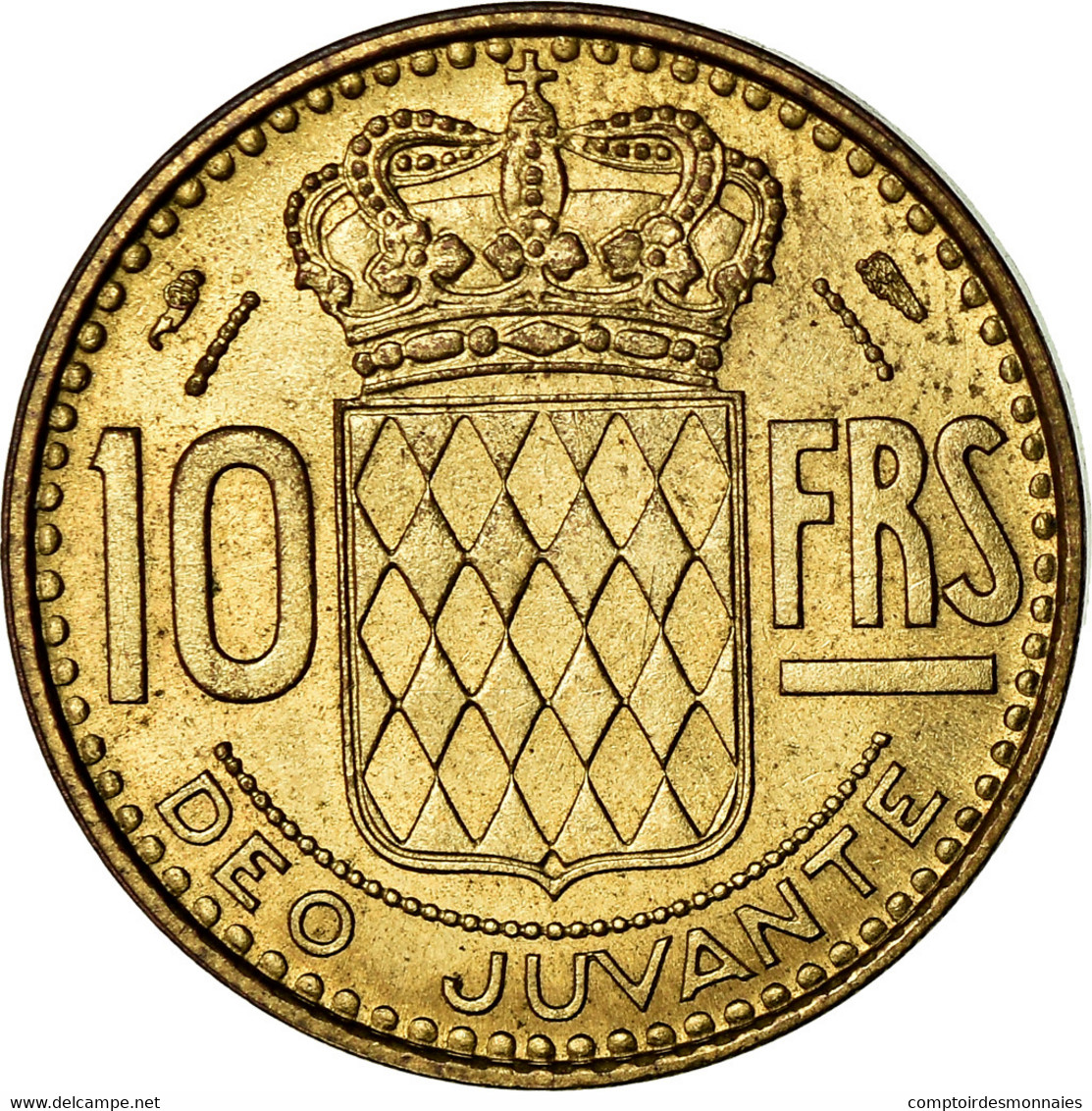 Monnaie, Monaco, Rainier III, 10 Francs, 1950, TTB, Aluminum-Bronze - 1949-1956 Francos Antiguos