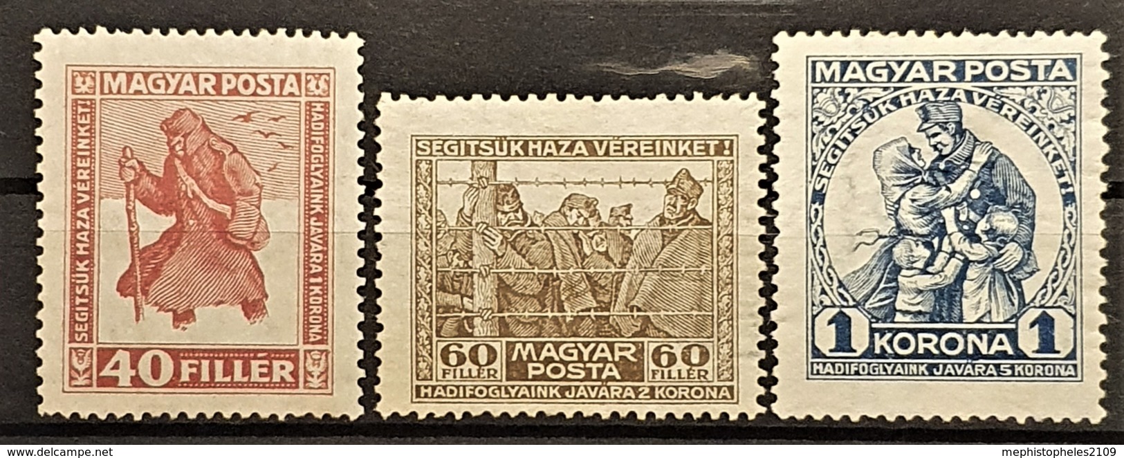HUNGARY 1920 - MLH - Sc# B69-B71 - Unused Stamps