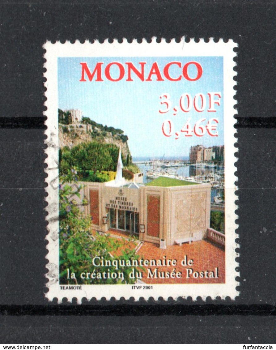 Principato Di Monaco :  50° Della Fondazione Del Museo Postale  -  1 Val. Usato  Del.  2.12.2000 - Oblitérés