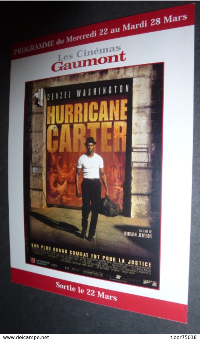 Carte Postale - Hurricane Carter (affiche Cinéma Film) Denzel Washington - Programme Gaumont Mars 00 - Posters Op Kaarten
