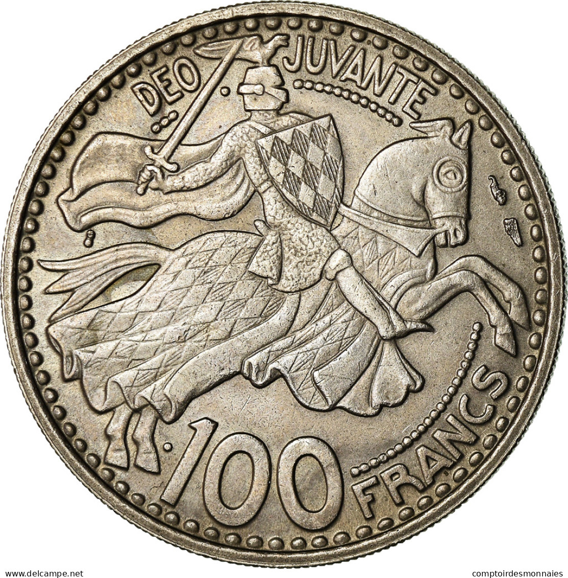Monnaie, Monaco, Rainier III, 100 Francs, Cent, 1950, SUP, Copper-nickel - 1949-1956 Old Francs