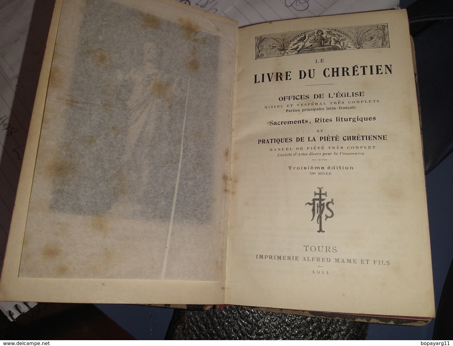 Le Livre Du Chretien Christian Prayer Book 1911 #8 - Philosophie & Religion