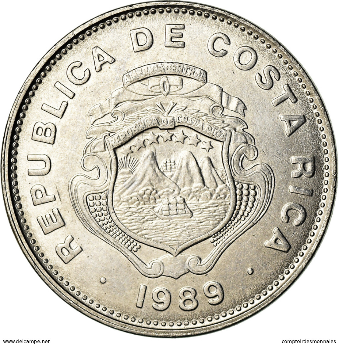 Monnaie, Costa Rica, Colon, 1989, SUP, Stainless Steel, KM:210.2 - Costa Rica