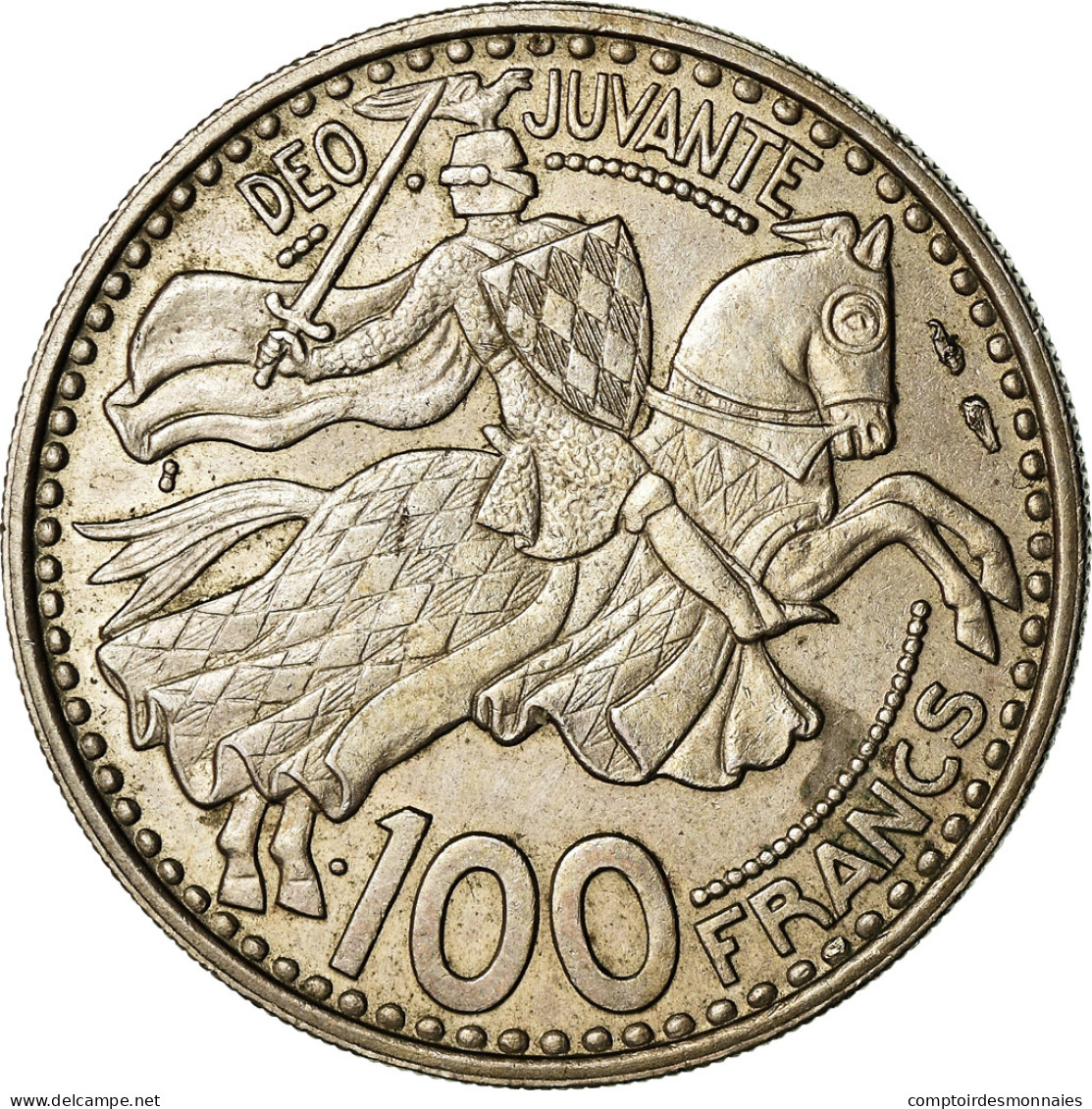 Monnaie, Monaco, Rainier III, 100 Francs, Cent, 1950, SUP, Copper-nickel - 1949-1956 Franchi Antichi