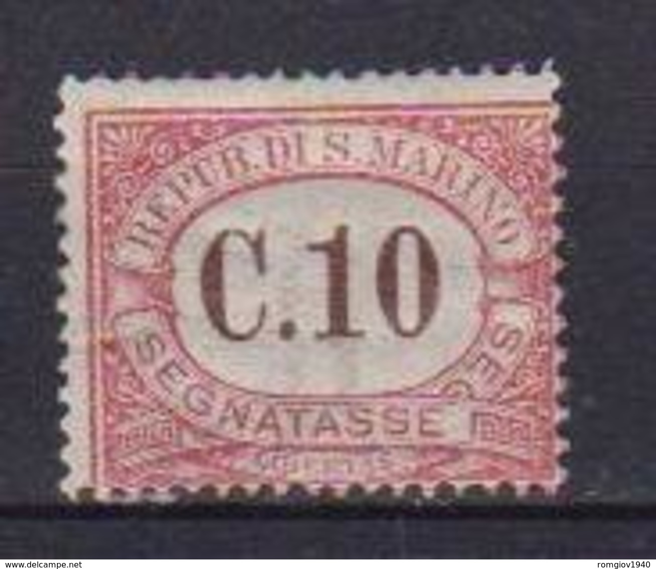 SAN MARINO  1924 SEGNATASSE VALORI IN BRUNO COLORI CAMBIATI SASS, 11 MNH XF - Segnatasse