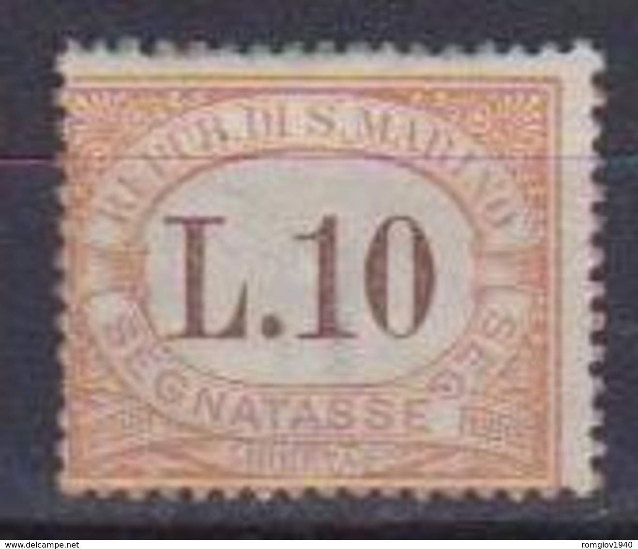 SAN MARINO  1925 SEGNATASSE VALORI IN BRUNO COLORI CAMBIATI SASS, 27  MNH  VF - Segnatasse