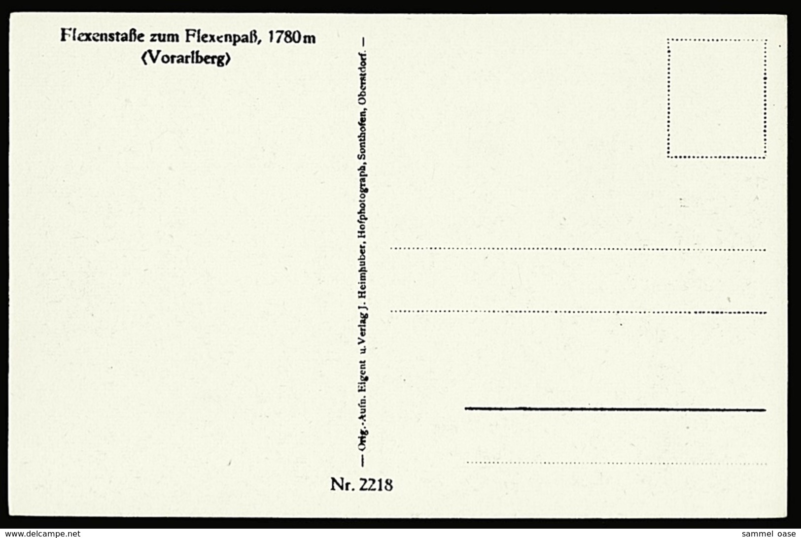 Flexenstrasse Zum Flexenpaß -  Ansichtskarte Ca. 1925  (12775) - Stuben