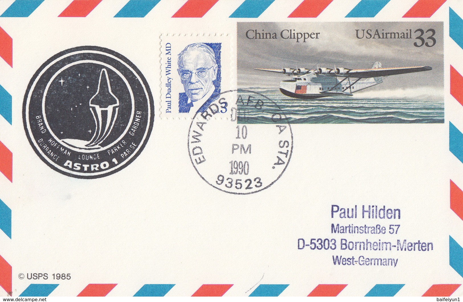 1990 USA  Space Shuttle Columbia STS-35 ASTRO-1 Commemorative Cover - North  America