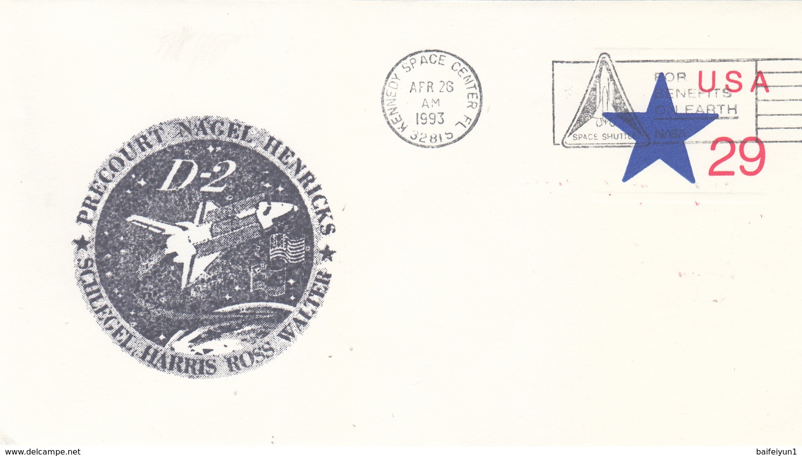 1993 USA  Space Shuttle Columbia STS-55 And Spacelab D-2  Commemorative Cover - North  America